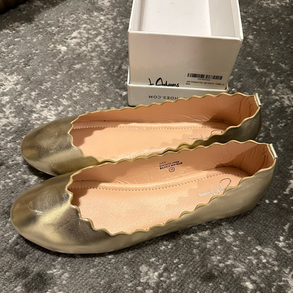 Gold Ballet Flats